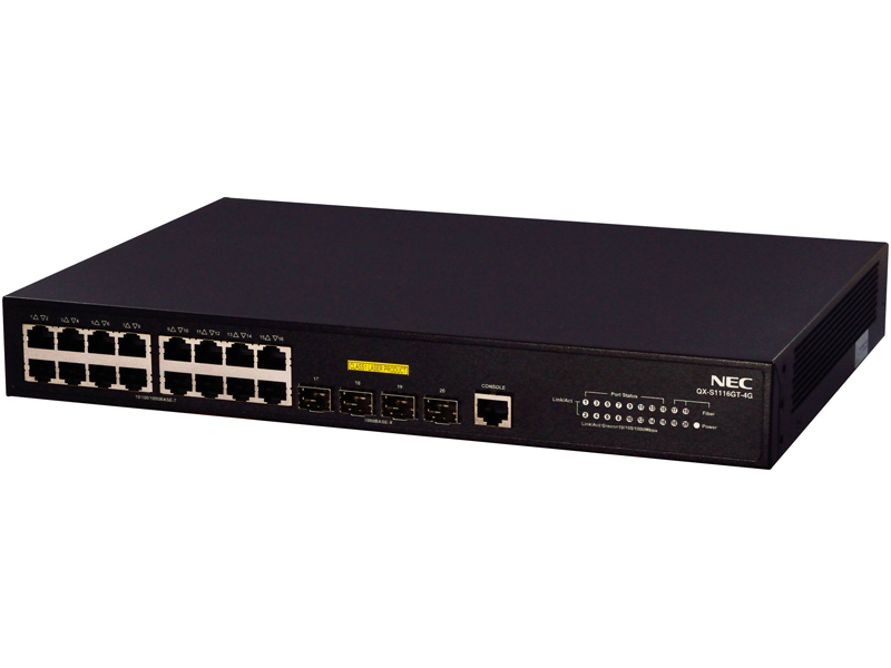 QX-S1116GT-4G 1GbEベーシック・レイヤ2スイッチ
