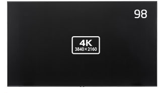 98型パブリック液晶ディスプレイ/3840×2160/DisplayPort、HDMI、RS-232C、ステレオミニジャック/ブラック/スピーカ/〔3年保証〕