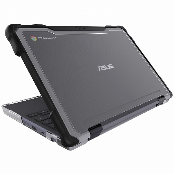 SlimTech 薄型対衝撃ハードケース Asus Chromebook CR1100 (2in1 and Clamshell) Black タブレットモード切替可能