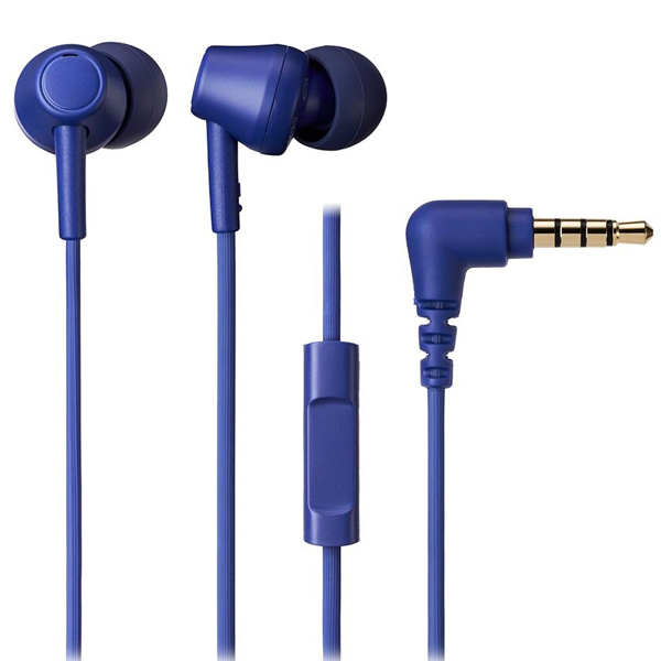 マイク付イヤホン ブルー