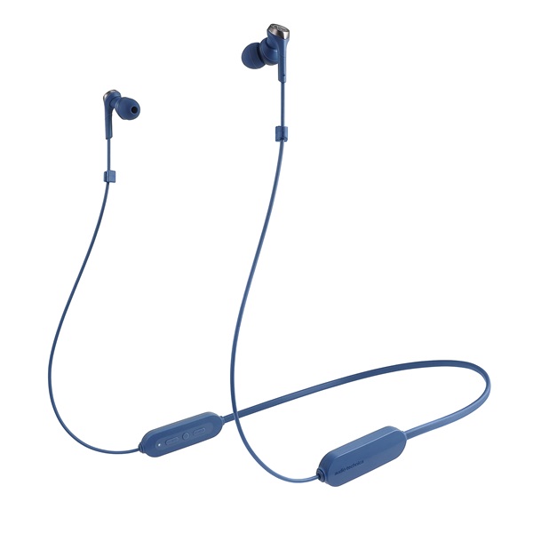 ワイヤレスイヤホン ブルー Bluetooth 重低音 防滴仕様 最大約20時間連続再生