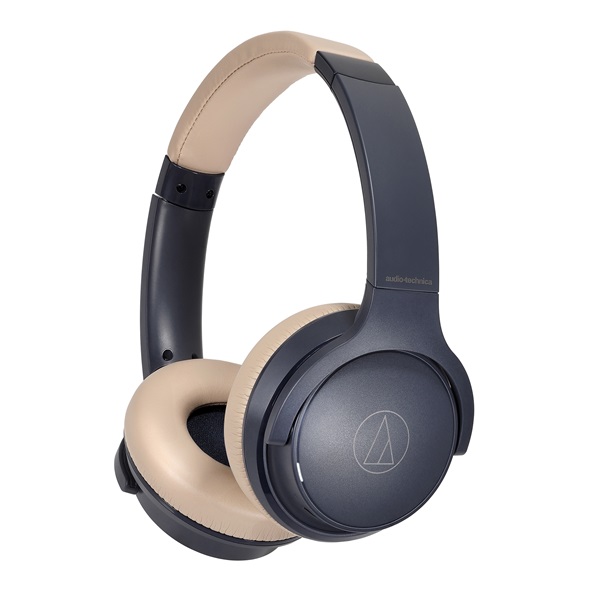 ワイヤレスヘッドホン ネイビーベージュ Bluetooth 最大60時間再生 急速充電 低遅延モード マルチポイント対応