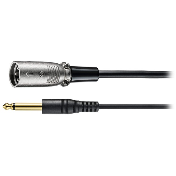 XLR変換ケーブル 3m （XLR-Mプラグ-φ6.3mmモノラル標準プラグ）