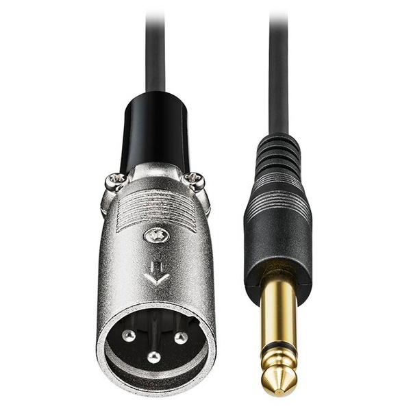 XLR変換ケーブル 3m （XLR-Mプラグ-φ6.3mmモノラル標準プラグ）