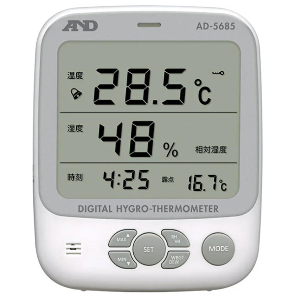 環境温湿度計（露点測定機能つき） 熱中症指数計/熱中症指数モニター