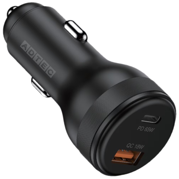 Power Delivery対応 シガーソケットタイプ充電器/83W/USB Type-C 1ポート Type-A 1ポート/ブラック