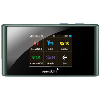 アキバモバイル プリペイド式Wi-Fiルータ Pocket WiFi 304ZT（4G/LTE） 12ヶ月利用期間延長チャージキット