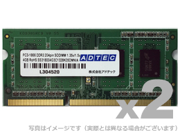 Mac用 DDR3L-1866 204pin SO-DIMM 8GB×2枚