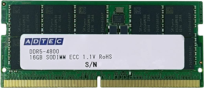 DDR5-4800 SO-DIMM ECC 16GBx2枚 1Rx8