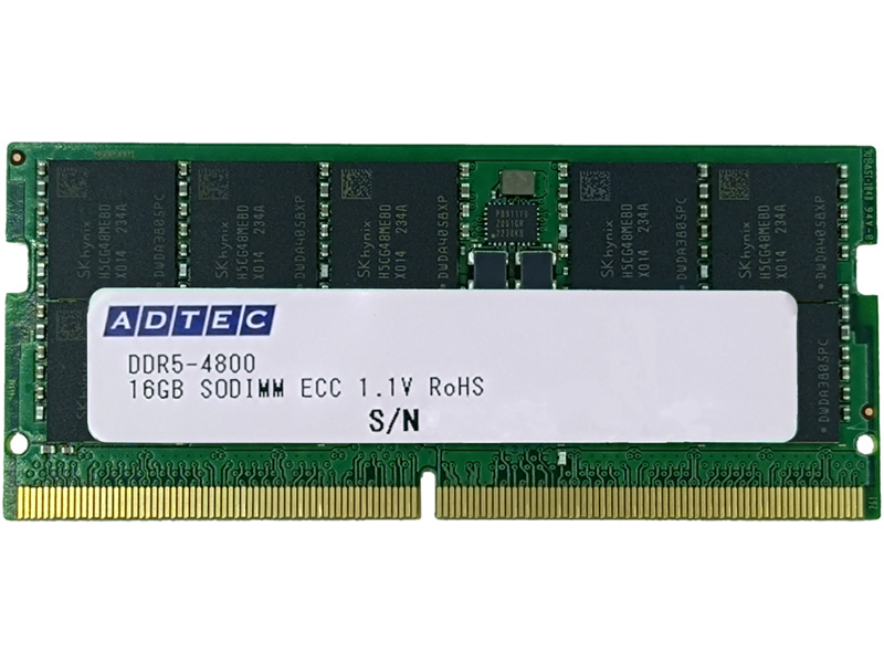 DDR5-4800 SO-DIMM ECC 32GBx2枚 2Rx8