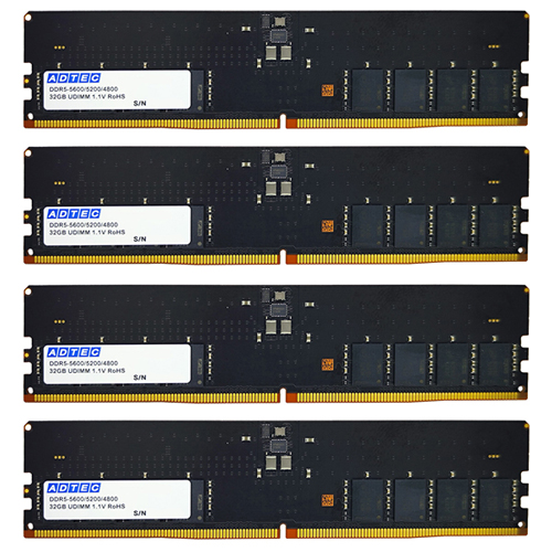 DDR5-5600 UDIMM 32GB×4枚