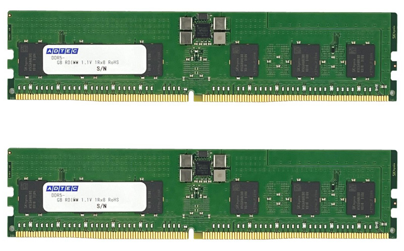 DDR5-5600 RDIMM 32GB×2枚 2Rx8 80bit