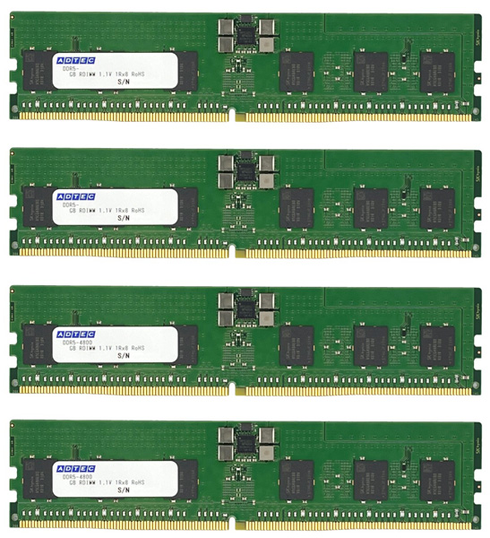 DDR5-5600 RDIMM 64GB×4枚 2Rx4 80bit