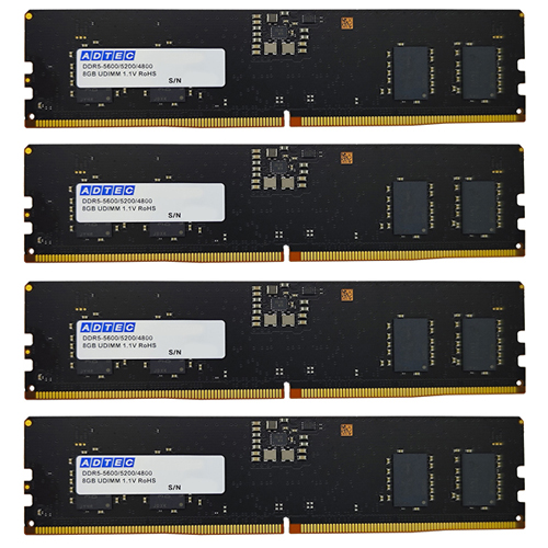 DDR5-5600 UDIMM 8GB×4枚