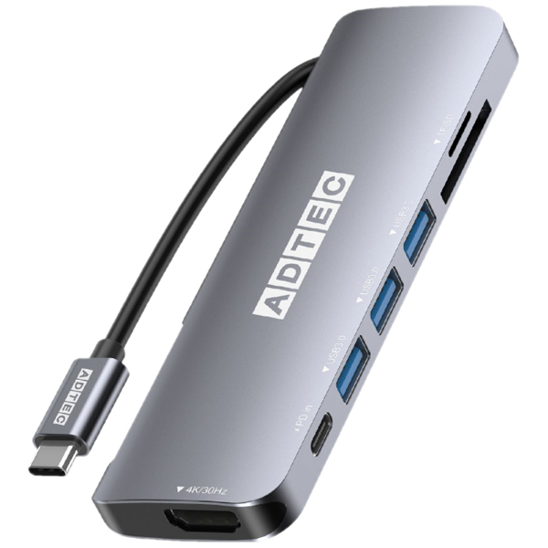 マルチポートハブ 7in1 USB-C (Type-C Type-A SD/TF slot 4K FulHD)