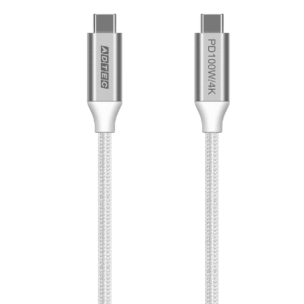 USB Type-C to C ケーブル (4K・100W出力 / 10Gbps / 1.0m) ホワイト