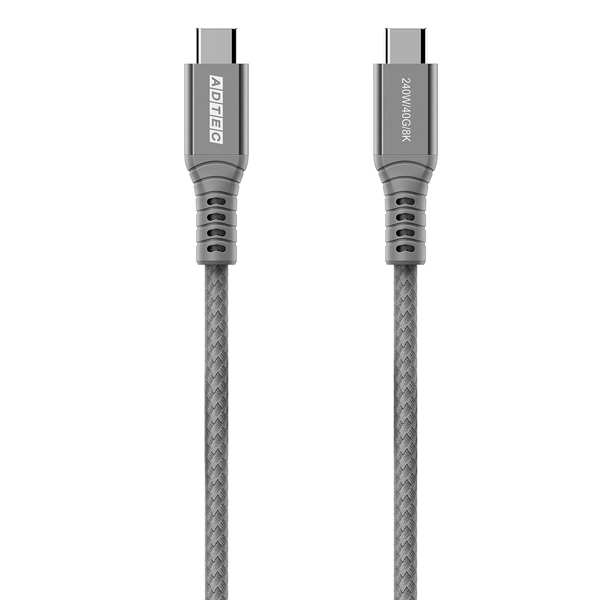 USB4 PD3.1 Type-C to C ケーブル (240W出力 / 40Gbps / 1.0m) ブラック