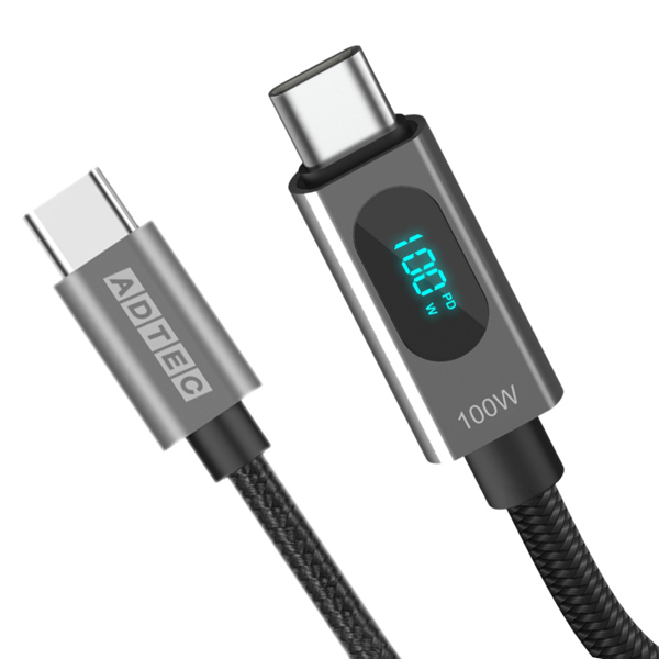 USB Type-C to C ケーブル (スマートモニタリング / 100W出力 / 480Mbps / 1.2m)