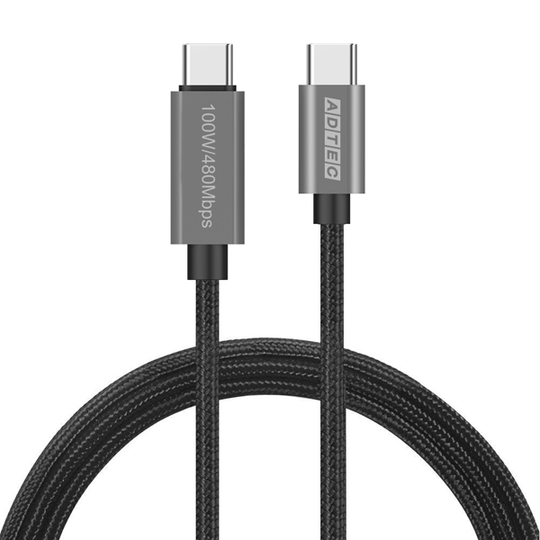 USB Type-C to C ケーブル (スマートモニタリング / 100W出力 / 480Mbps / 1.2m)