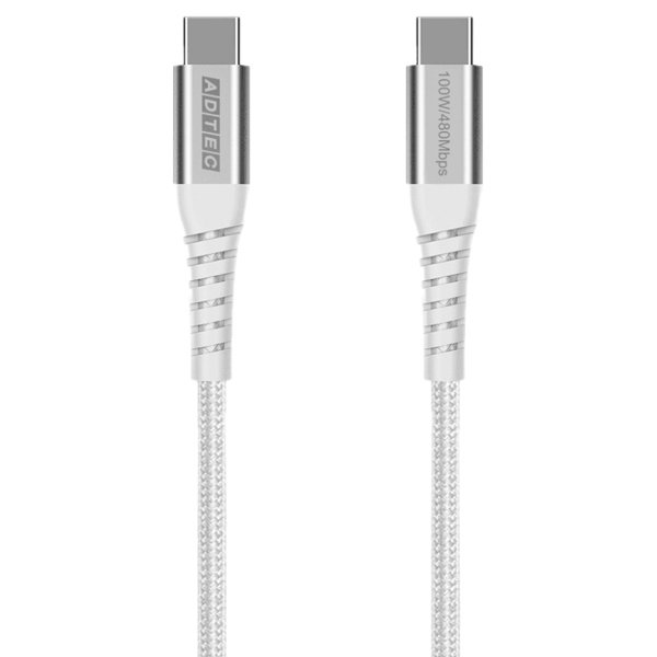 USB2.0 Type-C to C ケーブル (100W出力 / 480Mbps / 2.0m) ホワイト