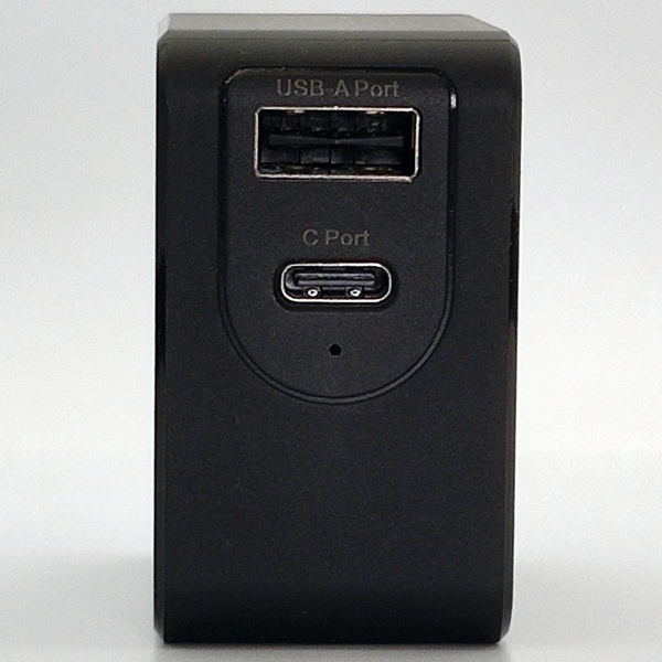 Power Delivery対応 GaN AC充電器/65W/USB Type-A 1ポート Type-C 1ポート/ブラック