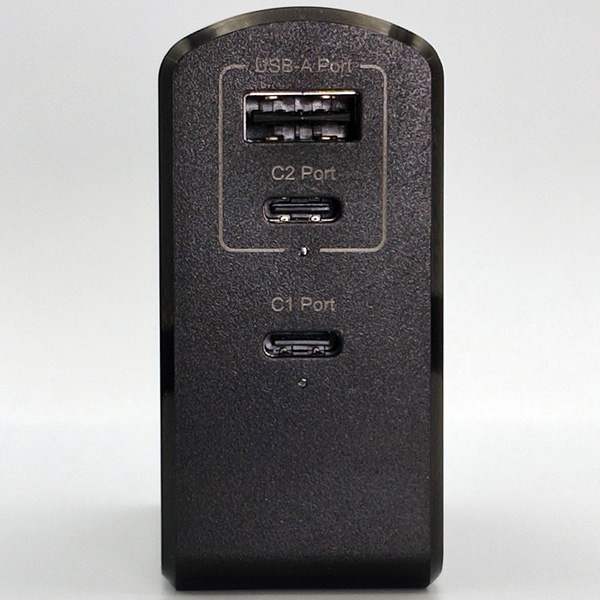 Power Delivery対応 GaN AC充電器/105W/USB Type-A 1ポート Type-C 2ポート/ブラック