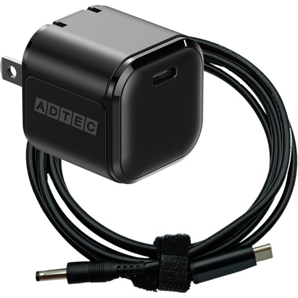 Power Delivery対応 GaN AC充電器/45W/USB Type-C 1ポート/ブラック & dynabook K50/K60用充電ケーブルセット