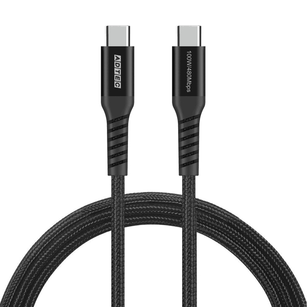 Power Delivery対応 GaN AC充電器/65W/USB Type-A 1ポート/Type-C 1ポート/ブラック & Type-C to Cケーブルセット
