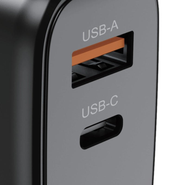 Power Delivery対応 GaN AC充電器/65W/USB Type-A 1ポート/Type-C 1ポート/ホワイト