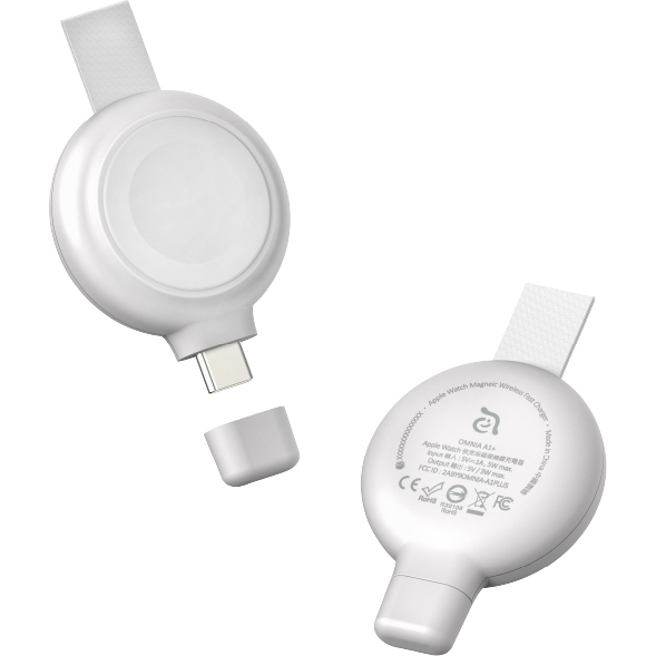 Omnia A1+ USB-C ワイヤレススマートウォッチ急速充電器 - アップルウォッチ全シリーズ＆サムスンS7/S8用