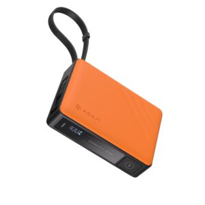 充電ケーブル内蔵、30W急速充電対応モバイルバッテリー (10000mAh) オレンジ