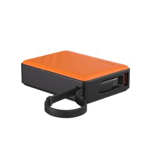 充電ケーブル内蔵、30W急速充電対応モバイルバッテリー (10000mAh) オレンジ