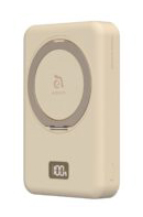 VIONTA B10 Milk Tea 準固体電池採用収納式回転スタンド搭載モバイルバッテリー 10000mAh