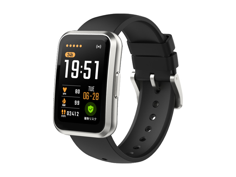 スマートバンド aiwa band (1.64インチ AMOLED（有機EL）液晶 / 心拍・血中酸素計測 / 暑熱リスク検出 / スマートフォン連携 / IP67対応)