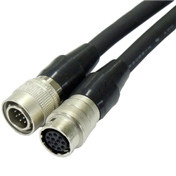 CCDカメラ延長ケーブル 丸型12ピンオス/メス 2m