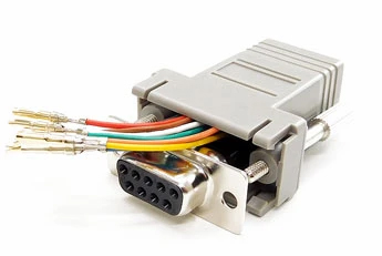 変換アダプタ RJ45(8極8芯)メス-Dsub9メス 未配線(組立タイプ)