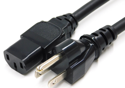 柔軟/抗菌仕様 電源ケーブル 平型2P＋アースピン/C13 定格12A/125V 3m