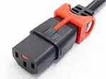 抜け防止 ロック電源ケーブル 2m 平型2P+アースピン-C13 Lock Slim 定格：15A/125V PSE