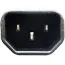 抜け防止 ロック電源ケーブル 1m C14-C13 Lock Slim 定格：15A/250V PSE