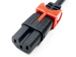 抜け防止 ロック電源ケーブル 2m C14-C15 Lock Slim 定格：15A/250V PSE
