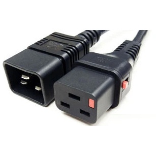 抜け防止 ロック電源ケーブル 2m C20/C19 Lock 定格：16A/250 PSE