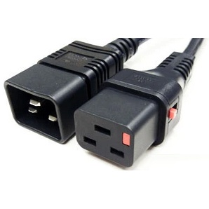 抜け防止 ロック電源ケーブル 3m C20/C19 Lock 定格：16A/250 PSE