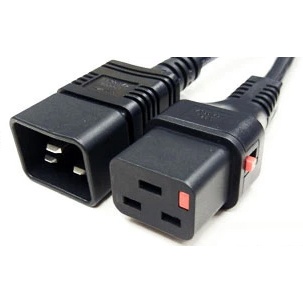 抜け防止 ロック電源ケーブル 5m C20/C19 Lock 定格：16A/250 PSE