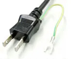 電源ケーブル 2極平型プラグ（アース端子付）/3極ソケット PSE対応品 定格7A/125V 2m