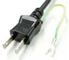 電源ケーブル 2極平型プラグ（アース端子付）/3極ソケット PSE対応品 定格7A/125V 3m