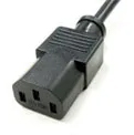 電源ケーブル 3極プラグ/3極ソケット PSE対応品 定格7A/125V 2m