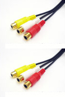 RCAソケット（赤・白・黄）/RCAソケット（赤・白・黄） 音声・映像用ケーブル 2m