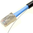 カテゴリ5e STP 屋外用ケーブル 単線 ストレート配線 黒 70m