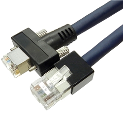 GigE Vision対応CAT5e LANロボットケーブル RJ45（片側スクリュー） 2重シールド 50m