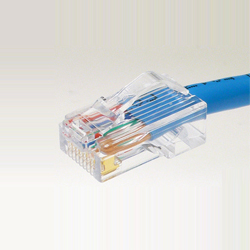 カテゴリ5e UTPケーブル 単線 ストレート 青 日本製 40m